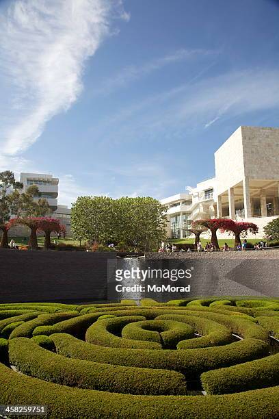 j. paul getty museum central garden - getty centre stock pictures, royalty-free photos & images