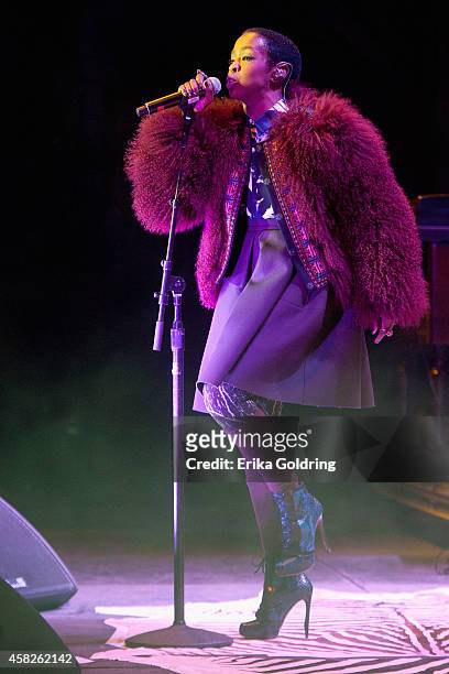 Ms. Lauryn Hill performs during Voodoo Music + Arts Experience at New Orleans City Park on November 1, 2014 in New Orleans, Louisiana.
