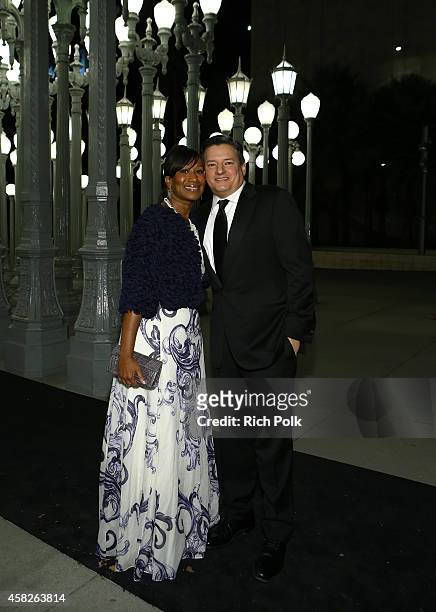 Trustee Ambassador Nicole Avant and Ted Sarandos attend the 2014 LACMA Art + Film Gala honoring Barbara Kruger and Quentin Tarantino presented by...
