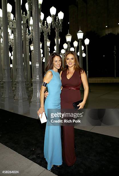 Jane Ross and guest attend the 2014 LACMA Art + Film Gala honoring Barbara Kruger and Quentin Tarantino presented by Gucci at LACMA on November 1,...