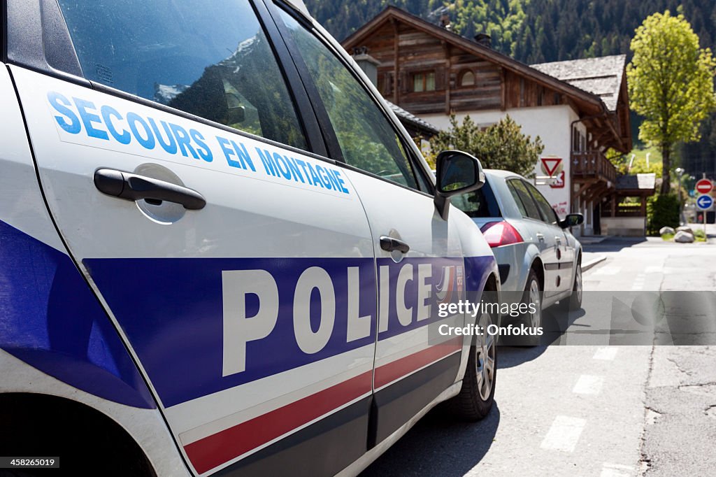 Chamonix Polizeiauto auf Pflicht, Frankreich