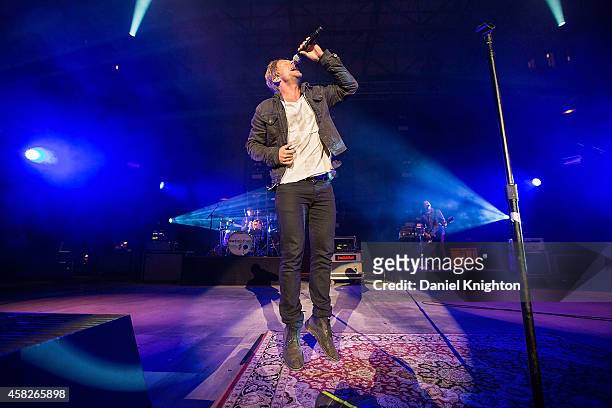 Musician Jon Foreman of Switchfoot performs at Cal Coast Credit Union Open Air Theatre on November 1, 2014 in San Diego, California.