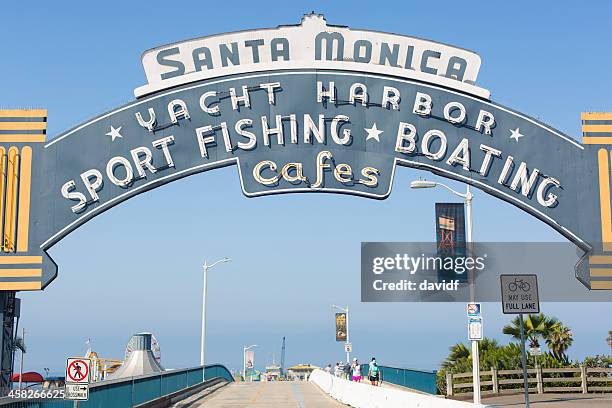 Monica Sign 529 Santa Monica Pier Sign Stock Photos, High-Res Pictures, and Images ...