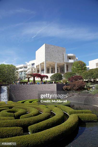 j. paul getty museum central garden - j paul getty museum stock pictures, royalty-free photos & images