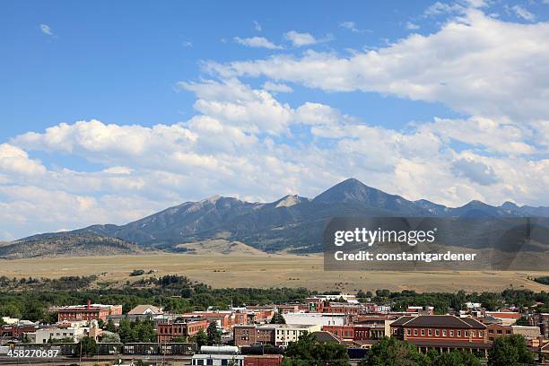 historic town of livingston montana - bozeman stock pictures, royalty-free photos & images