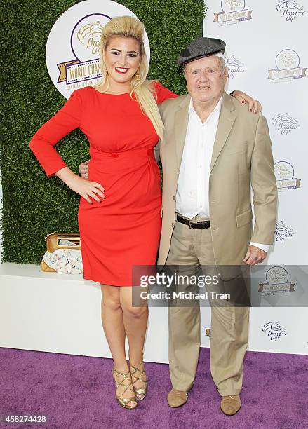 Josie Goldberg and Dick Van Patten arrive at the 2014 Breeders' Cup World Championships held at Santa Anita Park on November 1, 2014 in Arcadia,...