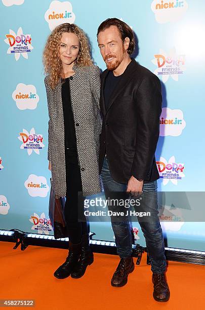 Anna-Louise Plowman and Toby Stephens attend Dora and Friends: Into the City! UK Premiere at The Empire Cinema on November 2, 2014 in London, England.