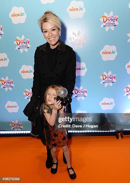 Zoe Lucker and her daughter Lilly attend Dora and Friends: Into the City! UK Premiere at The Empire Cinema on November 2, 2014 in London, England.