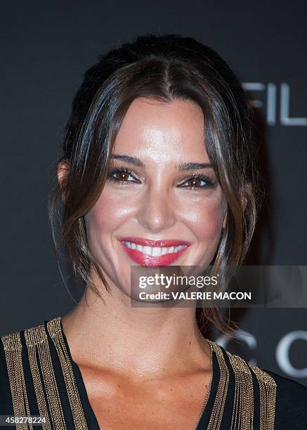 Angela Bellotte arrives at 2014 LACMA ART+FILM gala honoring Barbara Kruger and Quentin Tarantino, in Los Angeles, California November 1st, 2014. AFP...