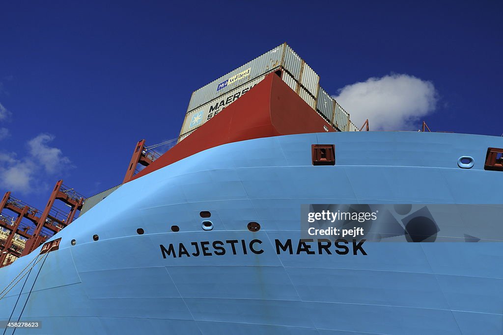 Maersk Line triplo E majestoso Mærsk navio de CONTÊINER