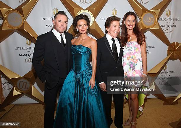 Shareef Malnik, Gabrielle Anwar, Al Malnik and Nancy Malnik attend 20th Annual Intercontinental Miami Make-A-Wish Ball at Hotel Intercontinental on...