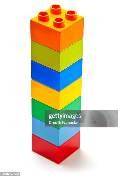 lego building bricks and interlocking blocks - lego blocks stock pictures, royalty-free photos & images