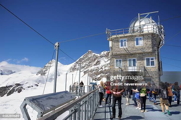 sphynx observatory on jungfrau, switzerland - jungfraujoch stock pictures, royalty-free photos & images