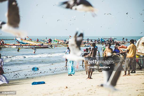 pêche action en afrique de l'ouest. - pays en développement photos et images de collection