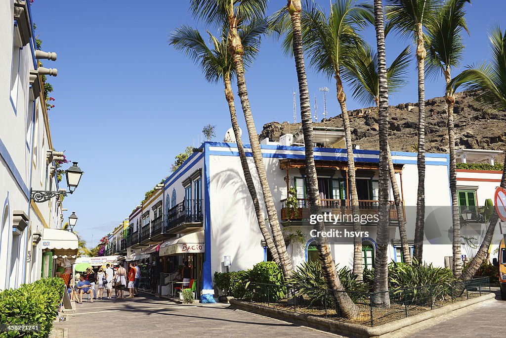 Cityscape of Puerto de Mogan in Gran Canaria (Spain)