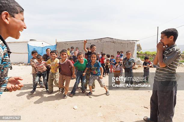 syrian refugee children - lebanese syrian stock pictures, royalty-free photos & images