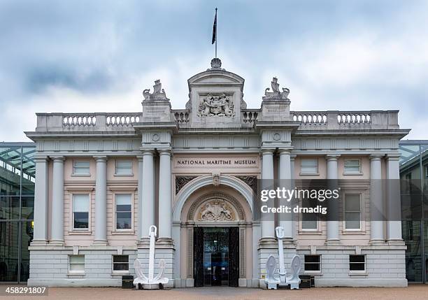 british national maritime museum's main entrance - national maritime museum london stock pictures, royalty-free photos & images