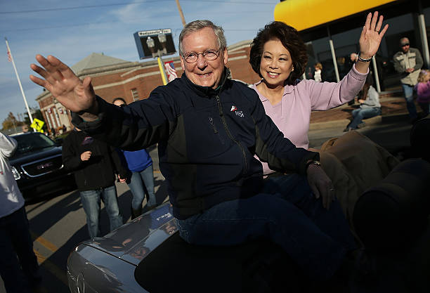 KY: GOP Senate Candidate Mitch McConnell Marches In Veterans Day Parade