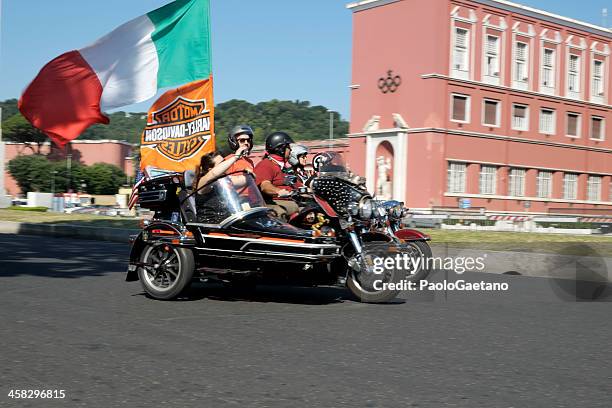110th anniversary harley davidson - sidecar stock pictures, royalty-free photos & images