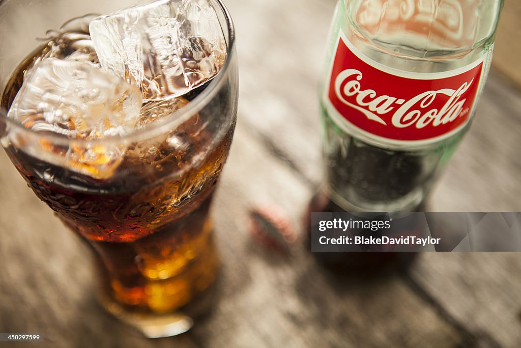 Coke Bottle And Glass