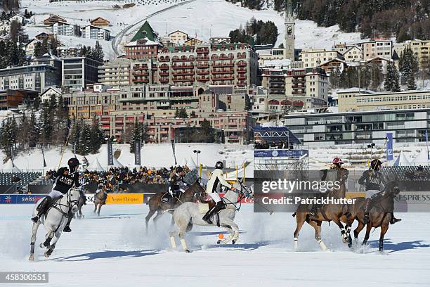 st. moritz polo - st moritz stock pictures, royalty-free photos & images