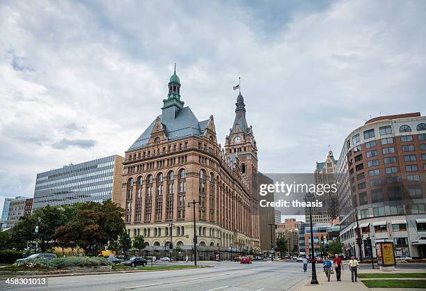 milwaukee city hall - milwaukee wisconsin stock pictures, royalty-free photos & images