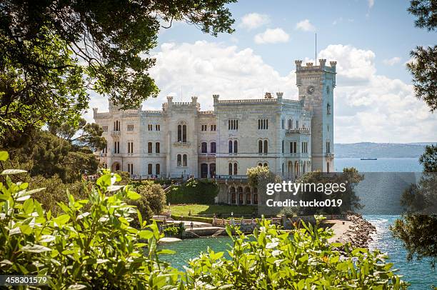 miramare castle - trieste stock pictures, royalty-free photos & images