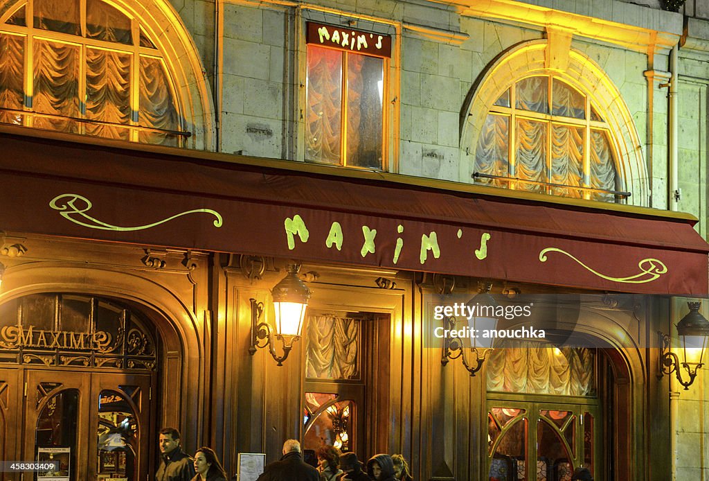 Famous Maxim's Restaurant in Paris.