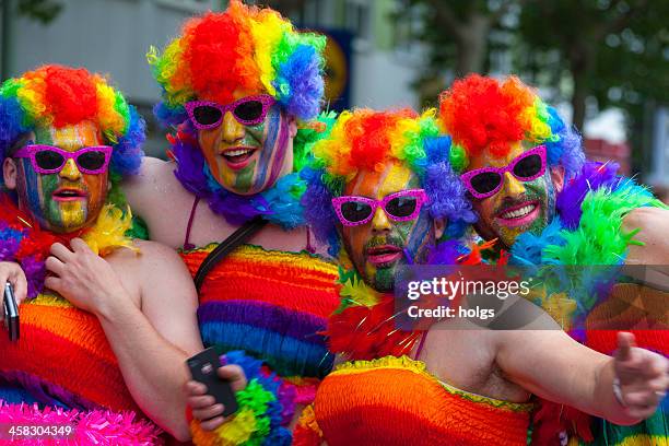 st cristopher street day parade in central berlin - light festival parade stock pictures, royalty-free photos & images