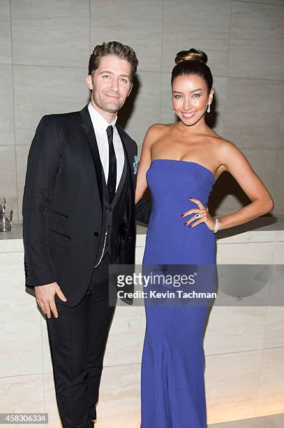 Matthew Morrison and Renee Puente attend amfAR LA Inspiration Gala honoring Tom Ford at Milk Studios on October 29, 2014 in Hollywood, California.