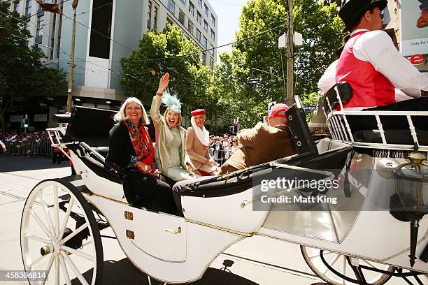 Trainer Gai Waterhouse attends the 2014 Melbourne Cup parade on November 3, 2014 in Melbourne, Australia.