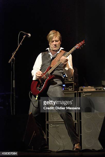 Steve Norman of Spandau Ballet performs on stage after the screening of the the 'Soul Boys of the Western World' documentary on October 23, 2014 in...