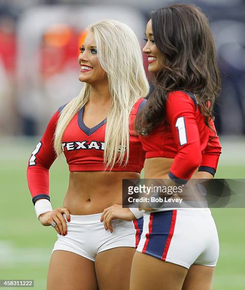 Houston Texans cheerleaders perform during a football game between ...