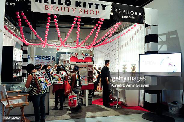 General view of the atmosphere at Sephora's First Ever Hello Kitty Beauty Shop at Hello Kitty Con on November 2, 2014 in Los Angeles, California.