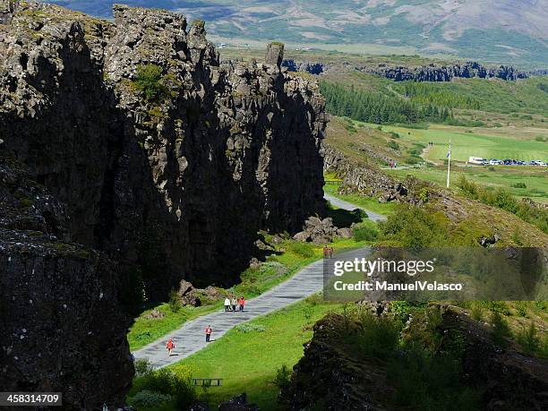 thingvellir - thingvellir national park stock pictures, royalty-free photos & images