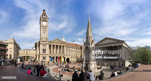 chamberlain square, central birmingham - birmingham england stock pictures, royalty-free photos & images