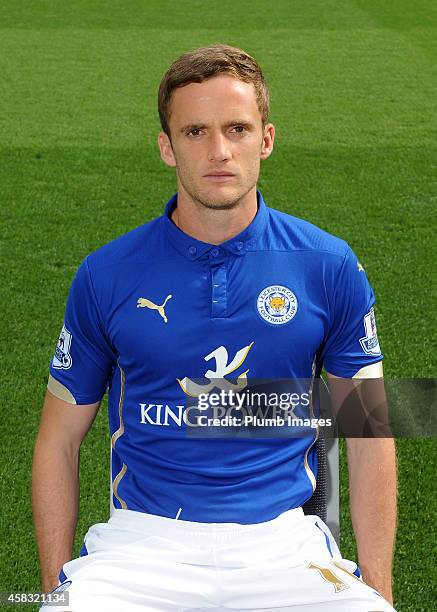 Andy King at Leicester City FC Official Photocall at The King Power Stadium on September 16, 2014 in Leicester, England.