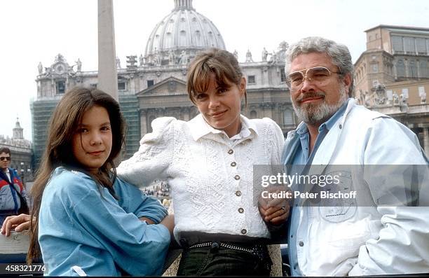 Horst Jankowski, Ehefrau Franziska Oehme, Tochter Naomi Oehme, Privat am Rande vom Dreh zur 7-teiligen ZDF-Serie "Urlaub auf italienisch" am in Rom,...