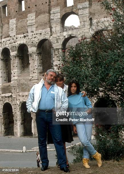 Horst Jankowski, Ehefrau Franziska Oehme, Tochter Naomi Oehme, Privat am Rande vom Dreh zur 7-teiligen ZDF-Serie "Urlaub auf italienisch" am in Rom,...