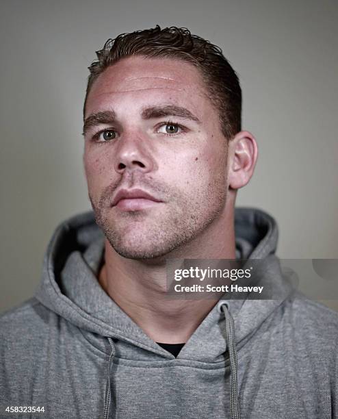 Billy Joe Saunders during a press conference at London ExCel on November 3, 2014 in London, England.