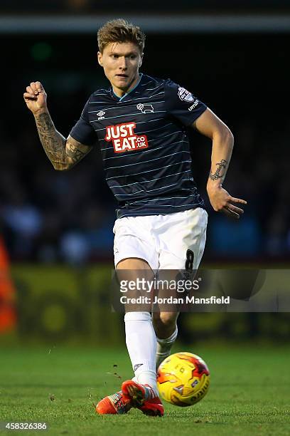 Jack Hendrick of Derby in action during the Sky Bet Championship match between Brentford and Derby County at Griffin Park on November 1, 2014 in...