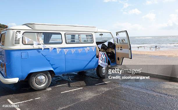 summer days - vw kombi stock pictures, royalty-free photos & images
