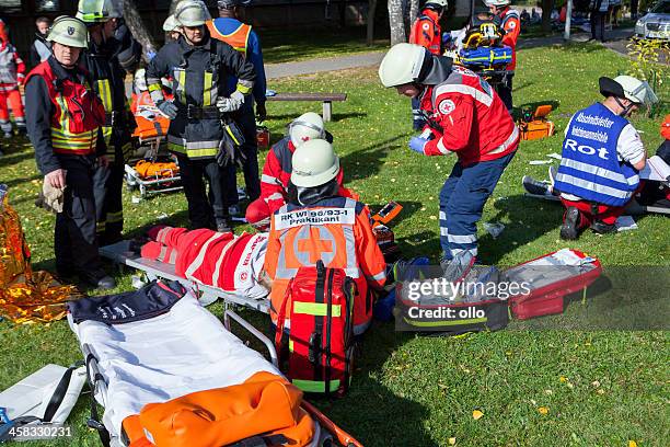 disaster management exercise, mass-casualty incident - casualty stock pictures, royalty-free photos & images