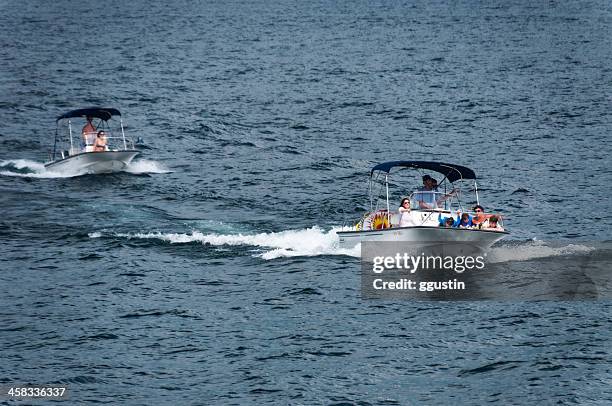 speedboats on lake george, new york - lake george new york stock pictures, royalty-free photos & images