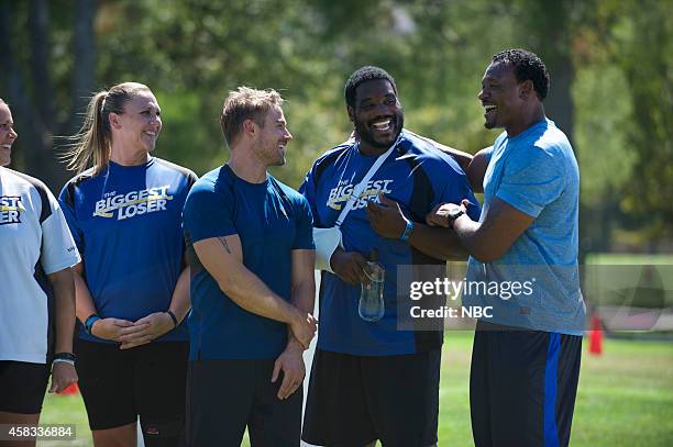 Episode 1609 -- Pictured: Rondalee Beardslee, Lori Harrigan-Mack, Jessie Pavelka, Damien Woody, Willie McGinest --