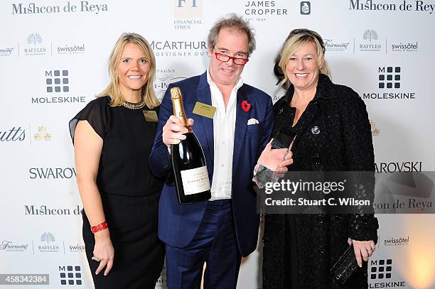 Of Walpole Michelle Emmerson poses with winners of the British Luxury Craftsmanship Award sponsored by Balvenie Director of Prestige, William Grant &...