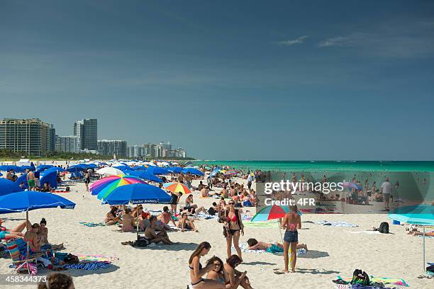 miami south beach, florida - miami beach stock pictures, royalty-free photos & images