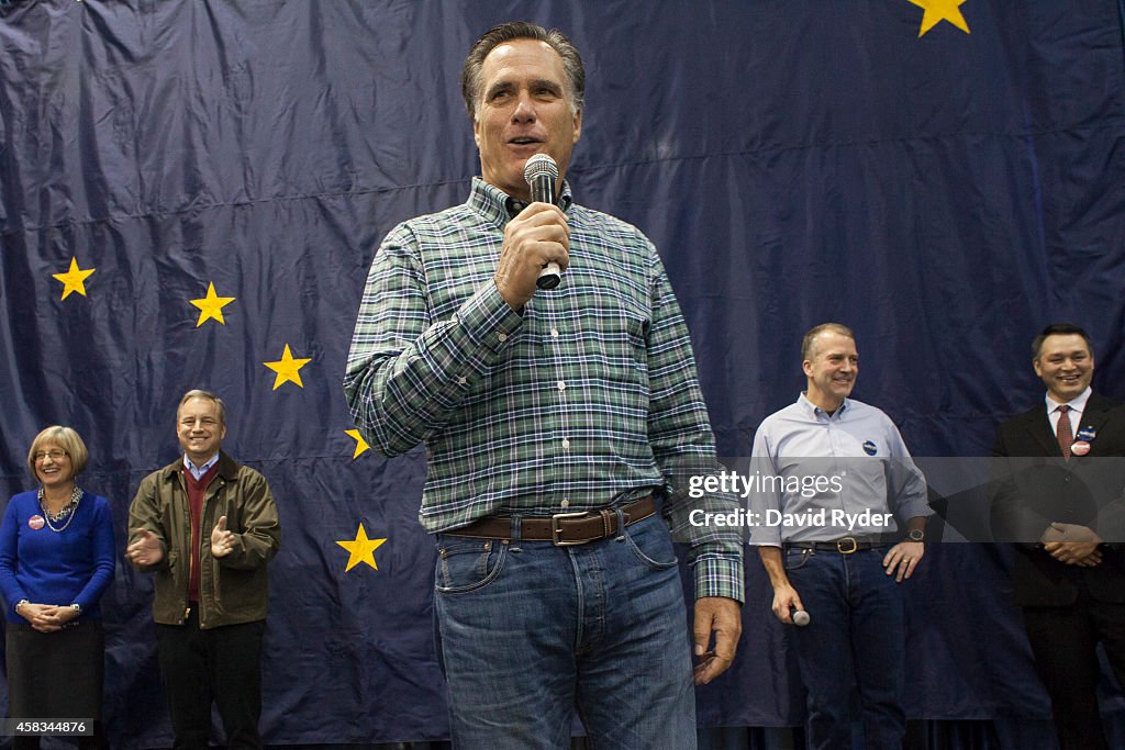 Mitt Romney Campaigns With AK Senate Candidate Dan Sullivan In Anchorage