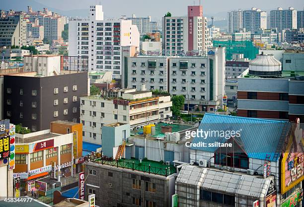 paisagem urbana em daejeon, coreia - daejeon - fotografias e filmes do acervo