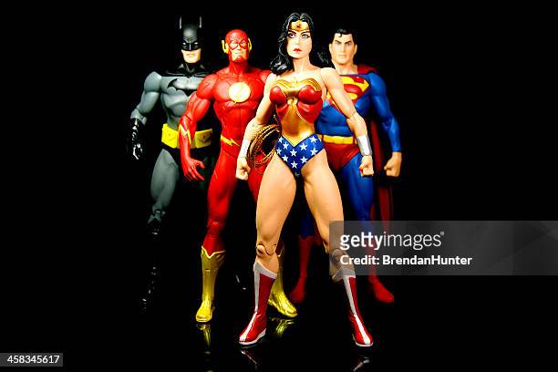 super team - superhero toys foto e immagini stock